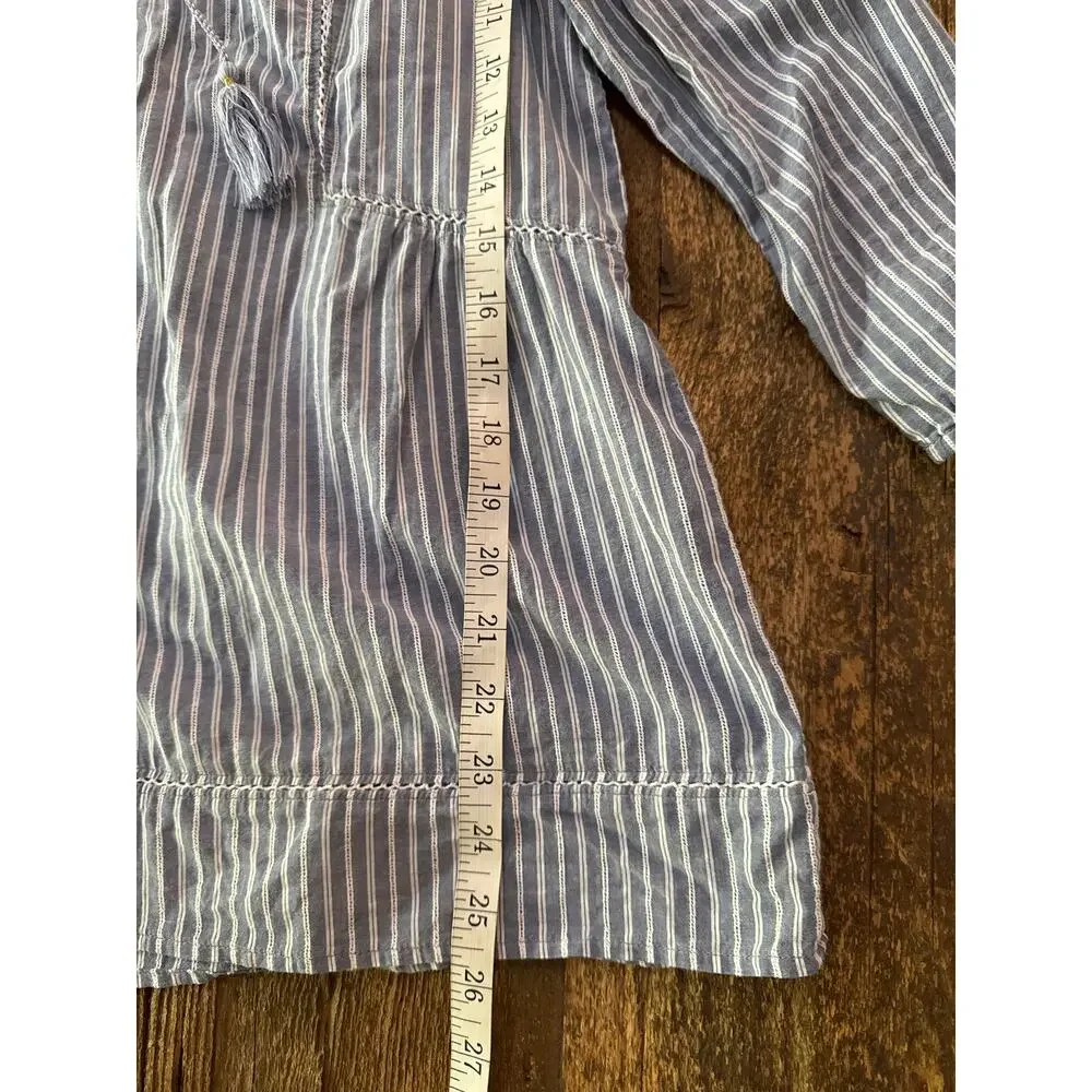 J.Jill Striped Cotton Boho Peasant Style Top - Picture 8 of 10